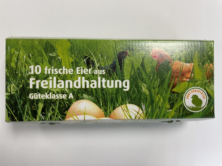 10er eggbox Standard Freilandhaltungmit Logo ohne Kükentöten